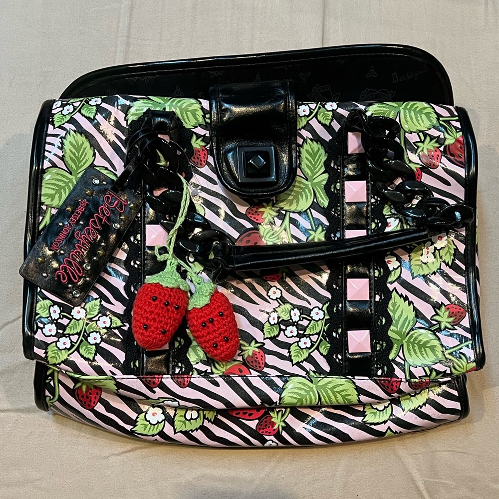 Betsey Johnson Betseyville Strawberry Fields Handbag